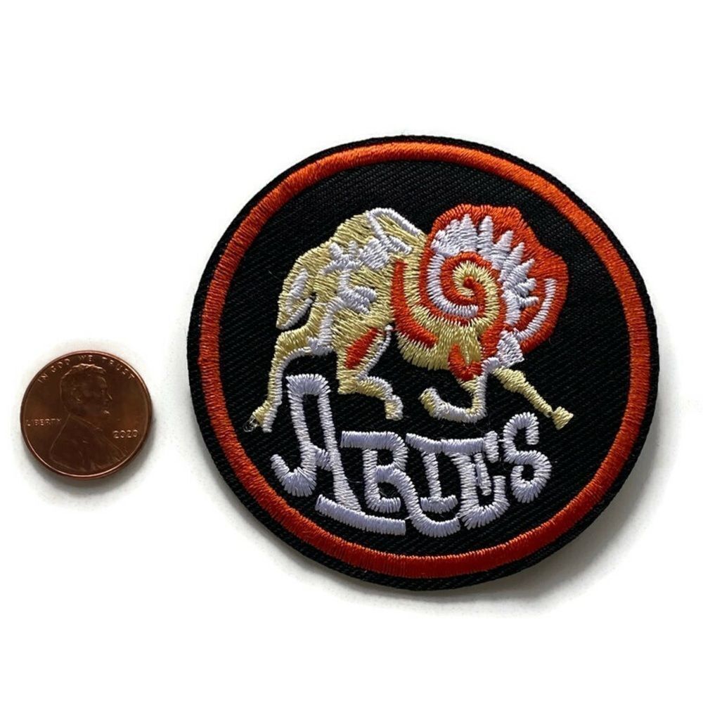 Aries Zodiac Embroidered Patch - Picture 3 of 3